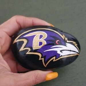 Baltimore Ravens Painted Rock